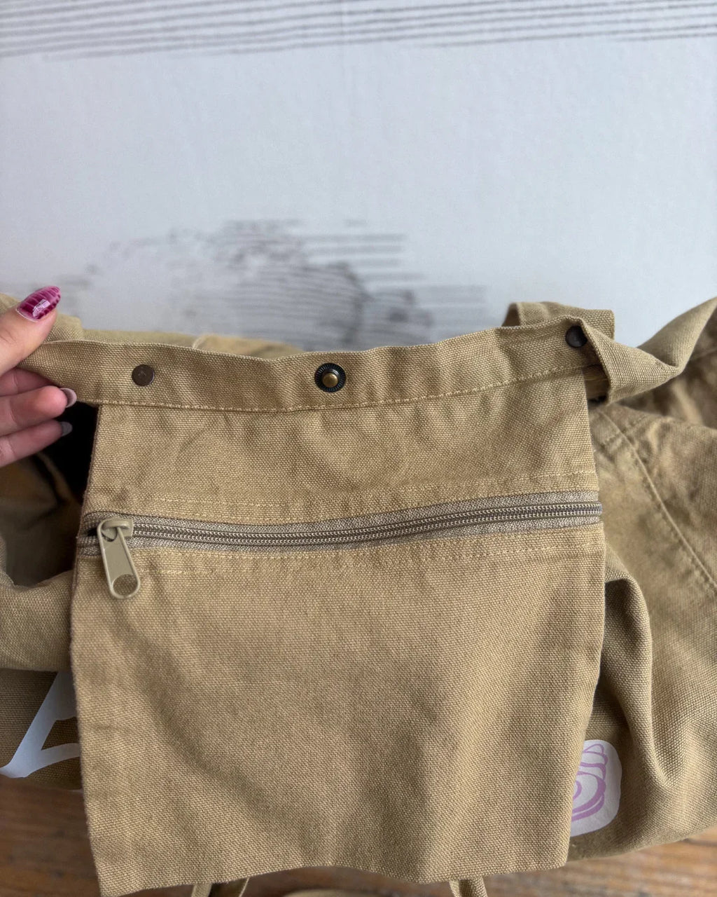 Totebag XXL Kaki – Signature Tanzodo Café