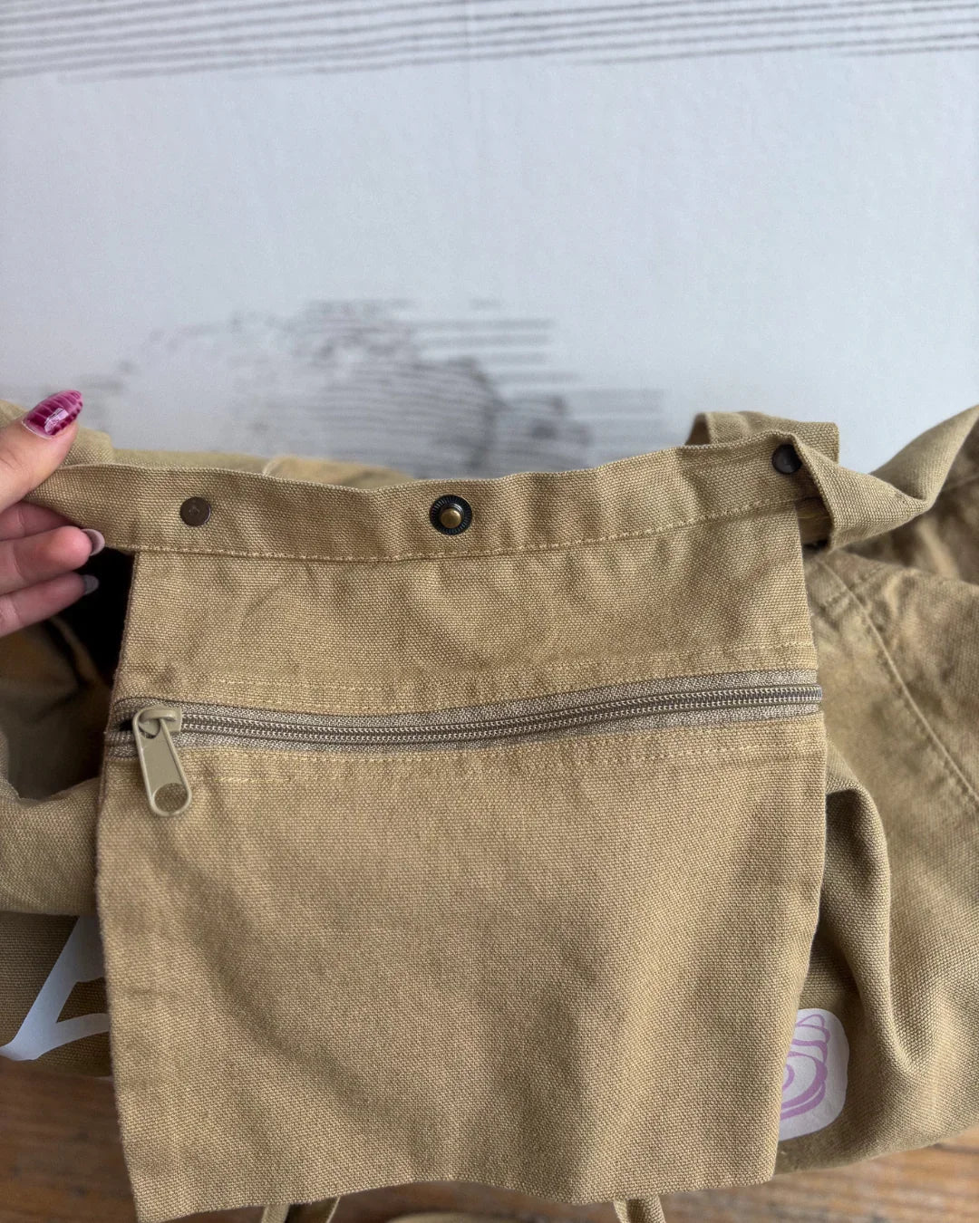 Totebag XXL Kaki – Signature Tanzodo Café