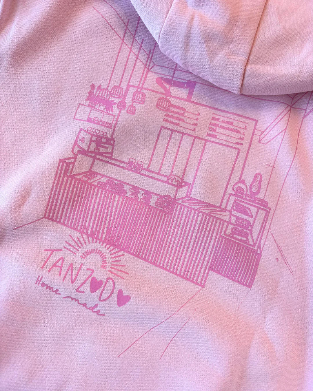 Sweat à capuche oversize - ROSE