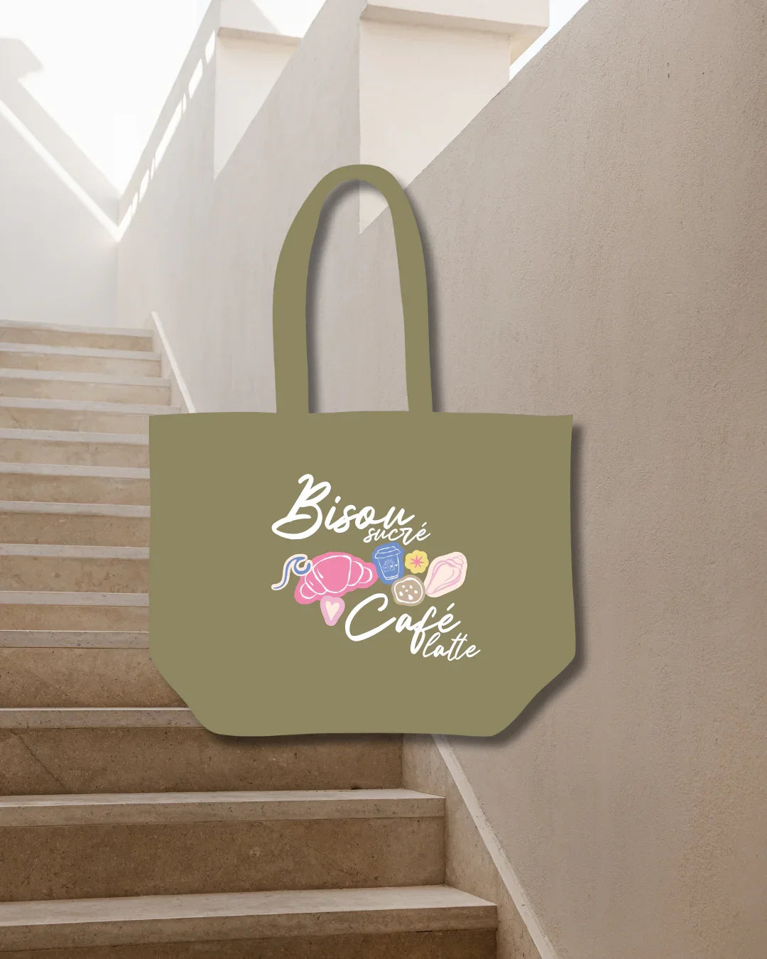 Totebag XXL Kaki – Signature Tanzodo Café