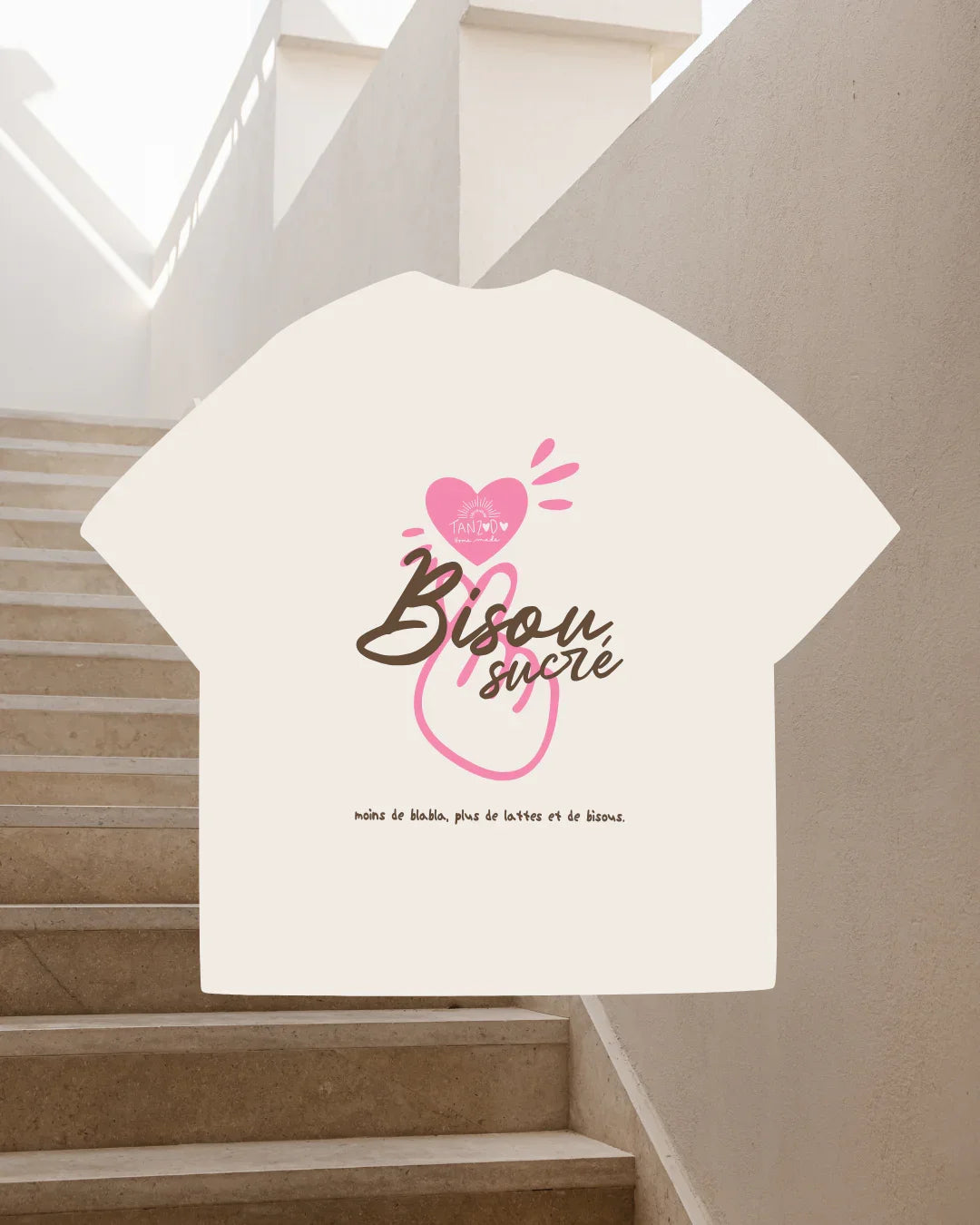 T-shirt Oversize Unisexe - BEIGE