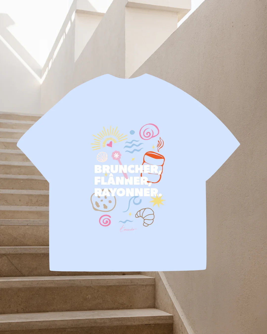 T-shirt Oversize Unisexe - BLEU