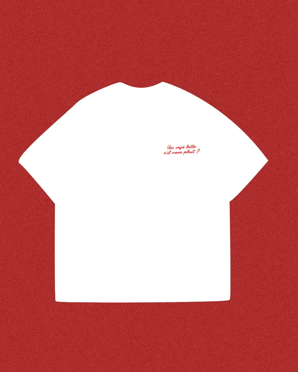 T-shirt Oversize Unisexe “Un café s’il vous plaît” - BLANC