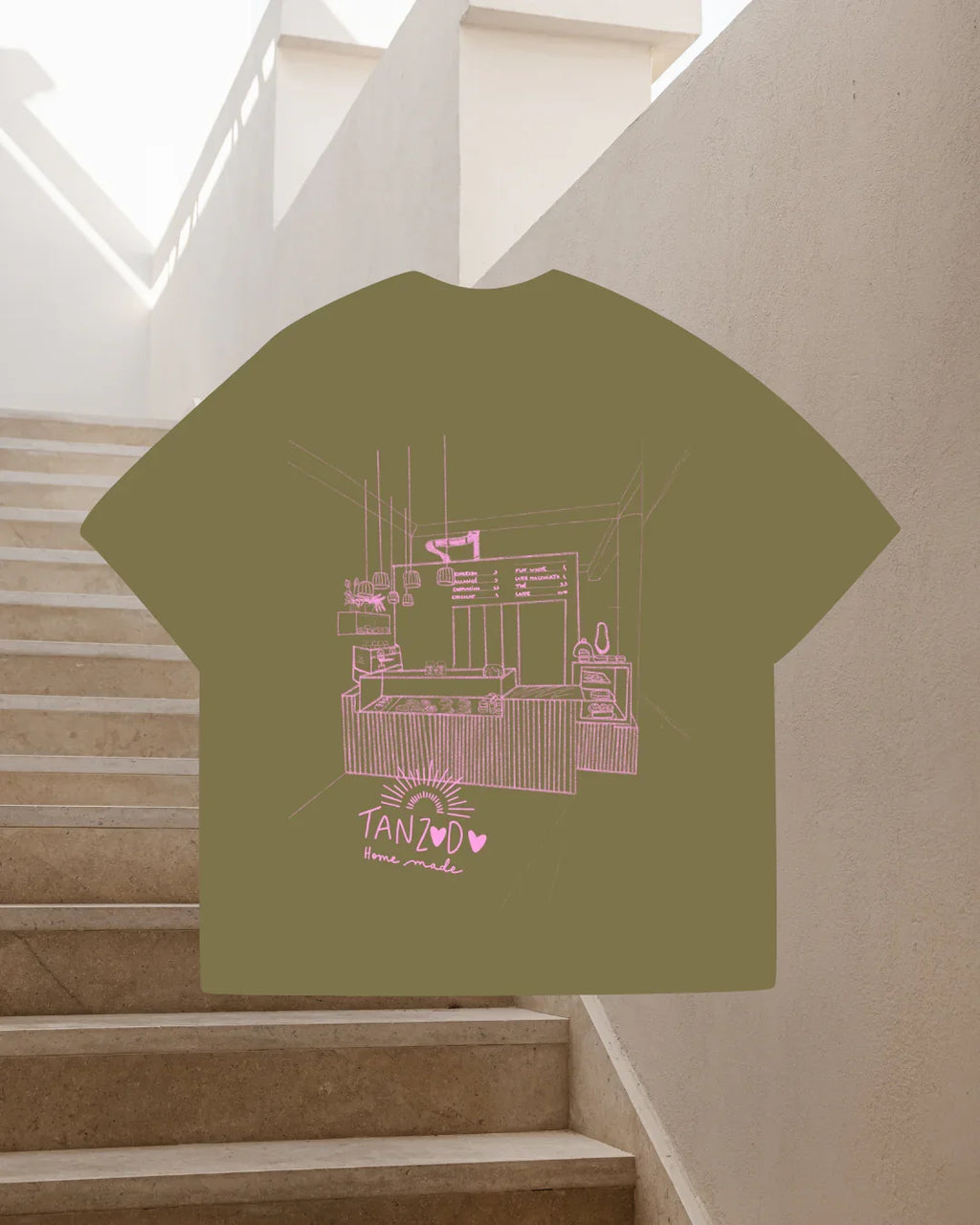 T-shirt oversize unisexe - KAKI