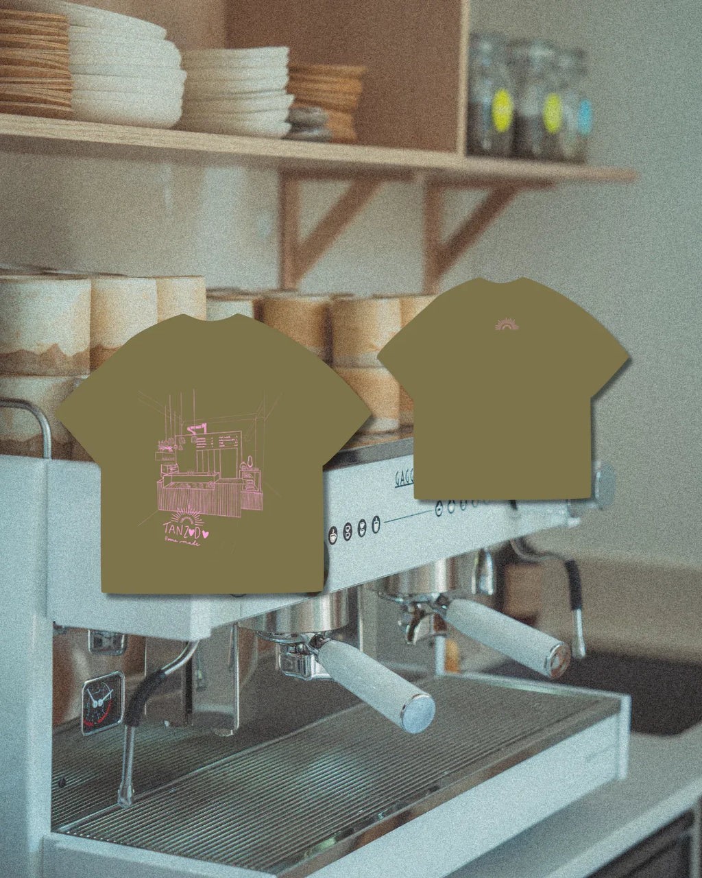 T-shirt oversize unisexe - KAKI