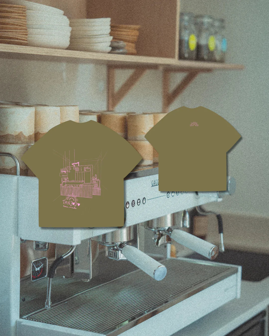 T-shirt oversize unisexe - KAKI